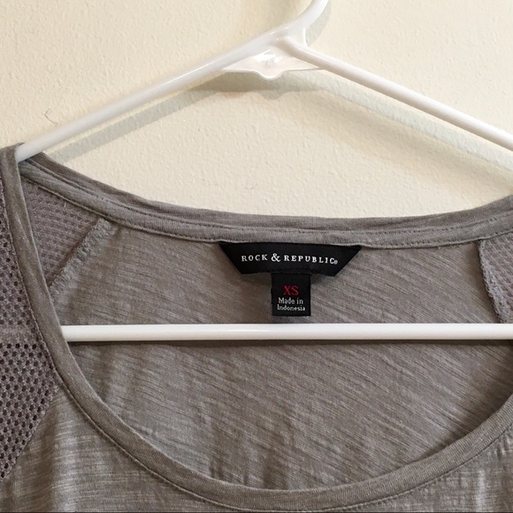 Rock & Republic Short Sleeve Gray Shirt Size XS - Picture 8 of 8